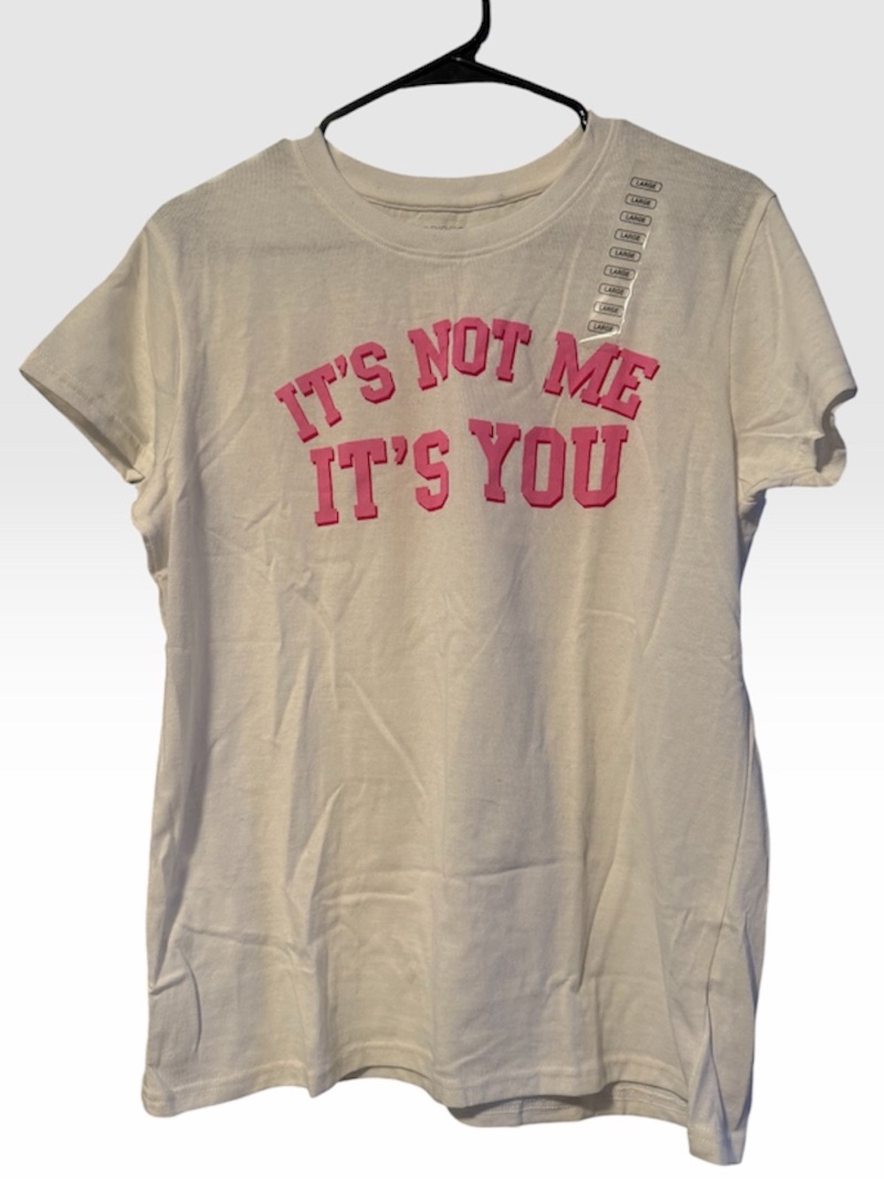 ⭐️ Bundle 5 for $13 • Women’s Graphic Tee - Cream 'It's Not Me It's You' - Picture 2 of 4